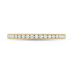 14K Yellow Gold Lab Grown Diamond 1/6 ct. tw. Wedding Band, side profile view showing the band