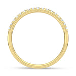 14K Yellow Gold Lab Grown Diamond 1/6 ct. tw. Wedding Band, close-up of the diamond setting