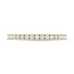 14K Yellow Gold Lab Grown Diamond 1/3 ct. tw. Wedding Band, side profile view showing the band