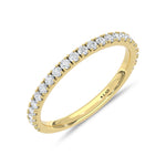 14K Yellow Gold Lab Grown Diamond 1/3 ct. tw. Wedding Band, top view of the diamonds