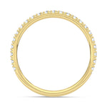 14K Yellow Gold Lab Grown Diamond 1/3 ct. tw. Wedding Band, close-up of the diamond setting