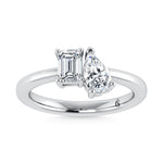 14K White Gold Lab Grown Diamond 1 Ct.Tw. Fashion Ring  Picasso Gold & Diamond Jewelry