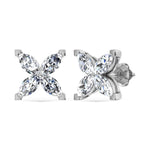 14K White Gold Lab Grown Diamond 1 5/8 Ct.Tw. Fashion Earrings  Picasso Gold & Diamond Jewelry