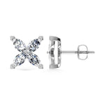 14K White Gold Lab Grown Diamond 1 5/8 Ct.Tw. Fashion Earrings  Picasso Gold & Diamond Jewelry
