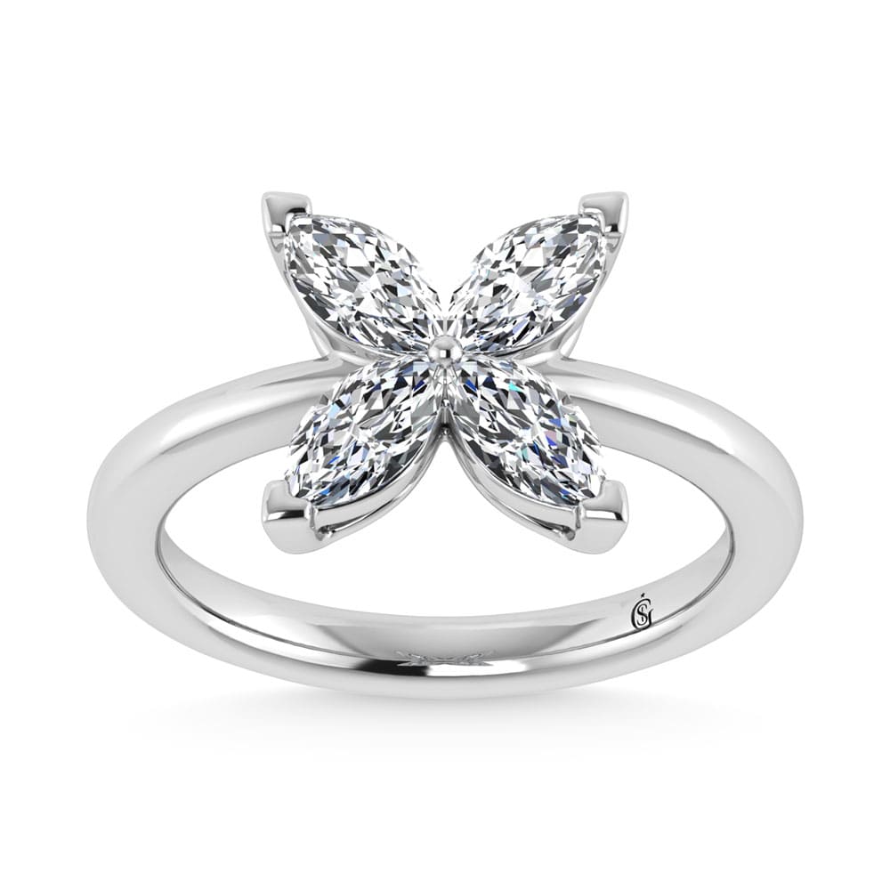 Pendants 14K White Gold Lab Grown Diamond 1 Ct.Tw. Fashion Ring 14K White Gold Lab Grown Diamond 1 Ct.Tw. Fashion Ring - Picasso Gold  LG1158W-R