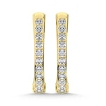 10K Yellow Gold Lab Grown Diamond 1/5 Ct.Tw. Hoop Earrings  Picasso Gold & Diamond Jewelry