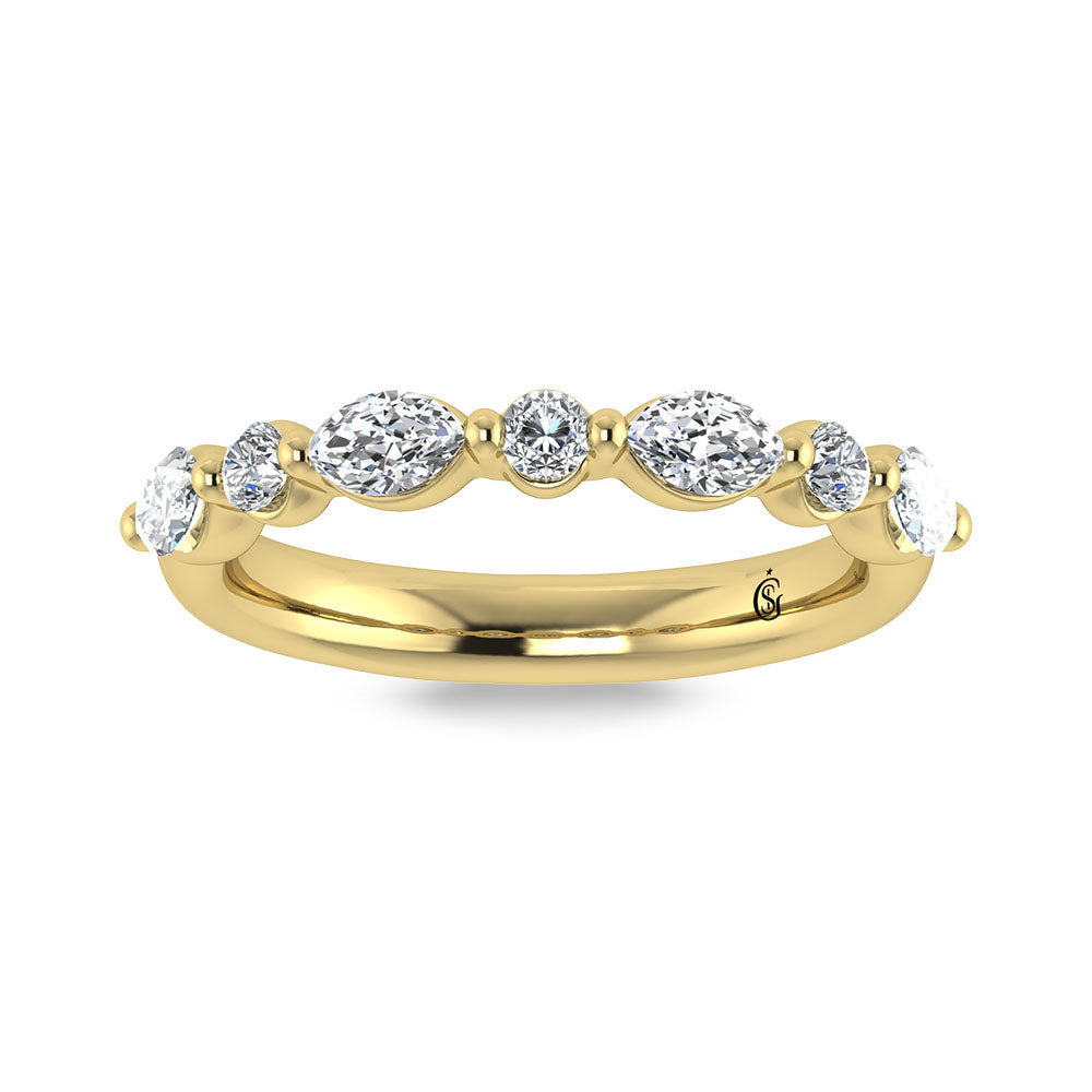 14K Yellow Gold Lab Grown Diamond 1/2 ct. tw. Wedding Band | Picasso Gold & Diamond