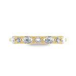 14K Yellow Gold Lab Grown Diamond 1/2 ct. tw. Wedding Band, side profile view showing the band