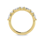 14K Yellow Gold Lab Grown Diamond 1/2 ct. tw. Wedding Band, close-up of the diamond setting