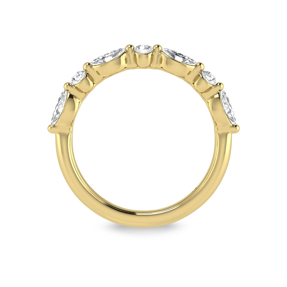14K Yellow Gold Lab Grown Diamond 1/2 ct. tw. Wedding Band, close-up of the diamond setting
