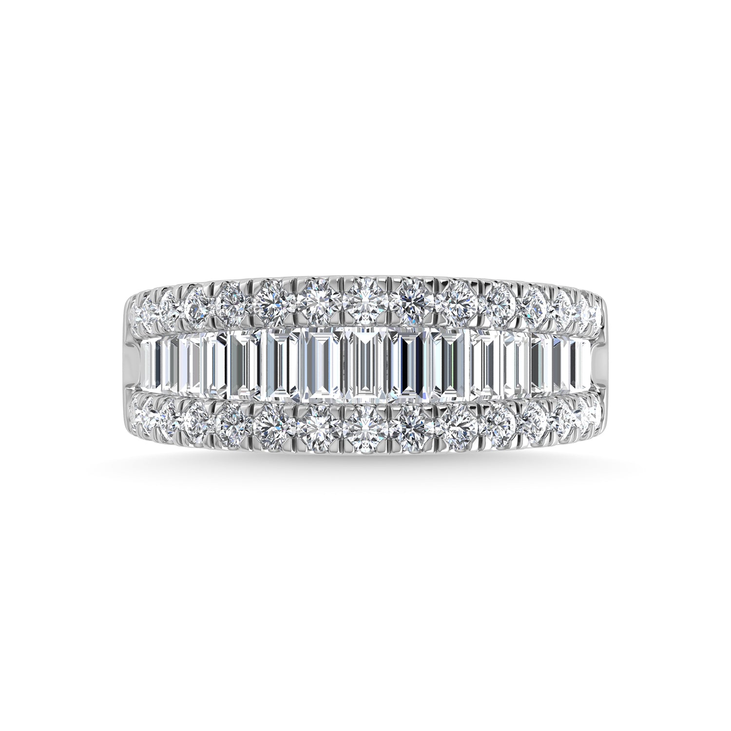 14K White Gold Lab Grown Diamond 1 Ct.Tw. Wedding Band