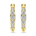10K Yellow Gold Lab Grown Diamond 1/4 Ct.Tw. Hoop Earrings  Picasso Gold & Diamond Jewelry