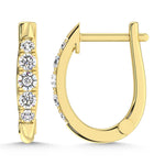 10K Yellow Gold Lab Grown Diamond 1/4 Ct.Tw. Hoop Earrings  Picasso Gold & Diamond Jewelry