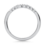 10K White Gold Lab Grown Diamond 1/5 ct. tw. Fashion Ring, close-up of the setting