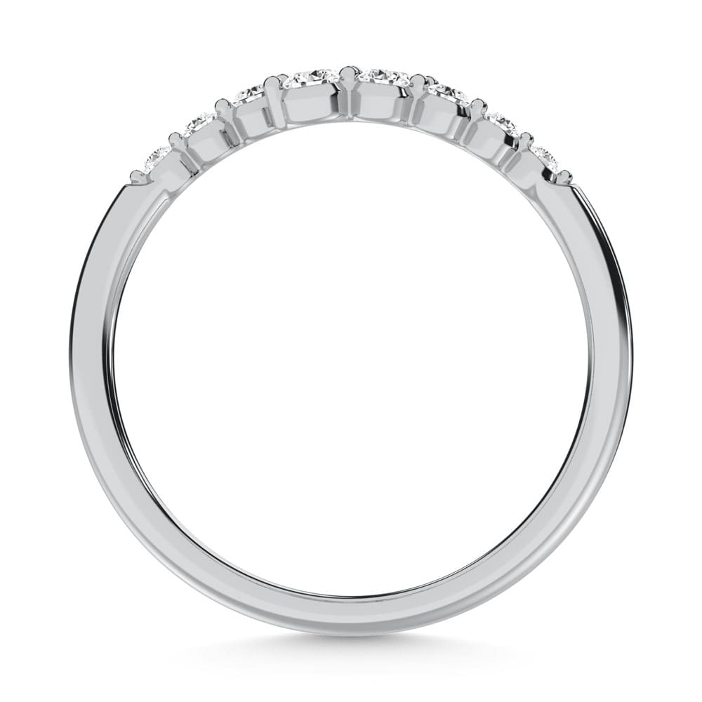 10K White Gold Lab Grown Diamond 1/5 ct. tw. Fashion Ring, close-up of the setting