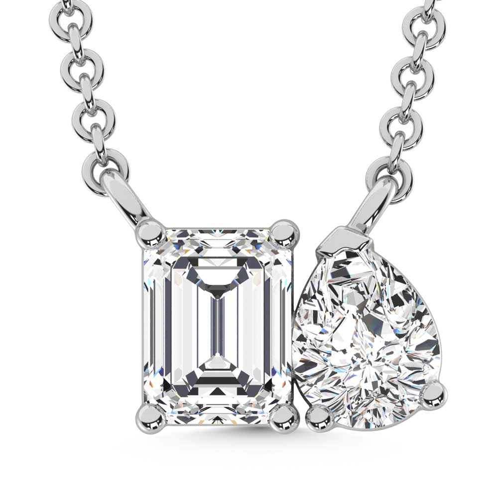 10K White Gold Lab Grown Diamond 3/8 Ct.Tw. Fashion Necklace  Picasso Gold & Diamond Jewelry
