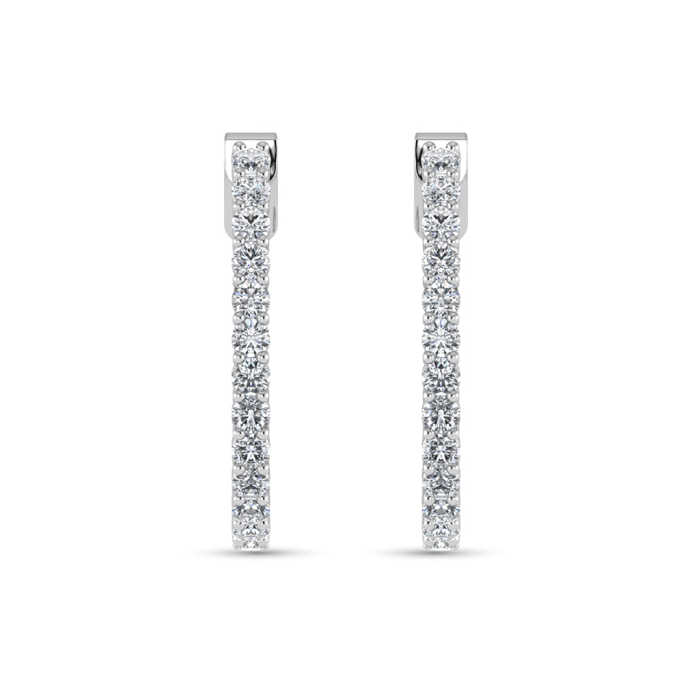 14K White Gold Lab Grown Diamond 1 Ct.Tw. Fashion Necklace