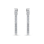 14K White Gold Lab Grown Diamond 1 1/2 Ct.Tw. Hoop Earrings  Picasso Gold & Diamond Jewelry