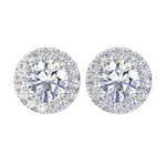 10K White Gold Lab Grown Diamond 1 1/2 Ct.Tw. Fashion Earrings  Picasso Gold & Diamond Jewelry