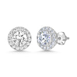 10K White Gold Lab Grown Diamond 1 1/2 Ct.Tw. Fashion Earrings  Picasso Gold & Diamond Jewelry