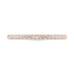 10K Rose Gold Lab Grown Diamond 1/6 ct. tw. Wedding Band, side profile view showing the band