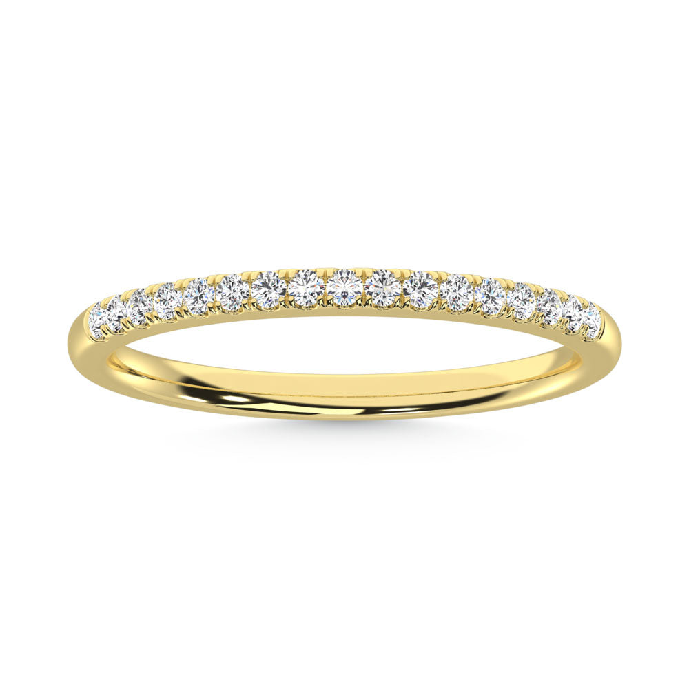 10K Yellow Gold Lab Grown Diamond 1/6 ct. tw. Wedding Band | Picasso Gold & Diamond