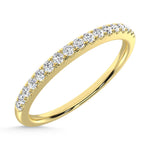 10K Yellow Gold Lab Grown Diamond 1/6 ct. tw. Wedding Band, top view of the diamonds