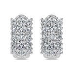 14K White Gold Lab Grown Diamond 1 1/4 Ct.Tw. Huggies Earrings  Picasso Gold & Diamond Jewelry