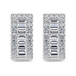 14K White Gold Lab Grown Diamond 7/8 Ct.Tw. Huggies Earrings  Picasso Gold & Diamond Jewelry