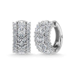 14K White Gold Lab Grown Diamond 5 1/4 Ct.Tw. Huggies Earrings  Picasso Gold & Diamond Jewelry