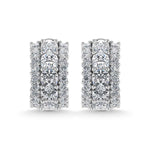 14K White Gold Lab Grown Diamond 5 1/4 Ct.Tw. Huggies Earrings  Picasso Gold & Diamond Jewelry