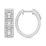 14K White Gold Lab Grown Diamond 3 Ct.Tw. Hoop Earrings  Picasso Gold & Diamond Jewelry