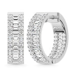 14K White Gold Lab Grown Diamond 2 Ct.Tw. Hoop Earrings  Picasso Gold & Diamond Jewelry