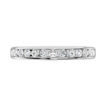 14K White Gold Lab Grown Diamond 1/3 ct. tw. Channel Band, side profile view showing the band
