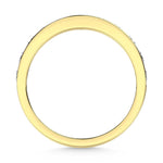 14K Yellow Gold Lab Grown Diamond 3/4 ct. tw. Channel Band, close-up of the diamond setting