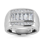 14K White Gold Lab Grown Diamond 1 7/8 ct. tw. Men's Ring | Picasso Gold & Diamond