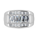 14K White Gold Lab Grown Diamond 1 7/8 ct. tw. Men's Ring, detailed angle view