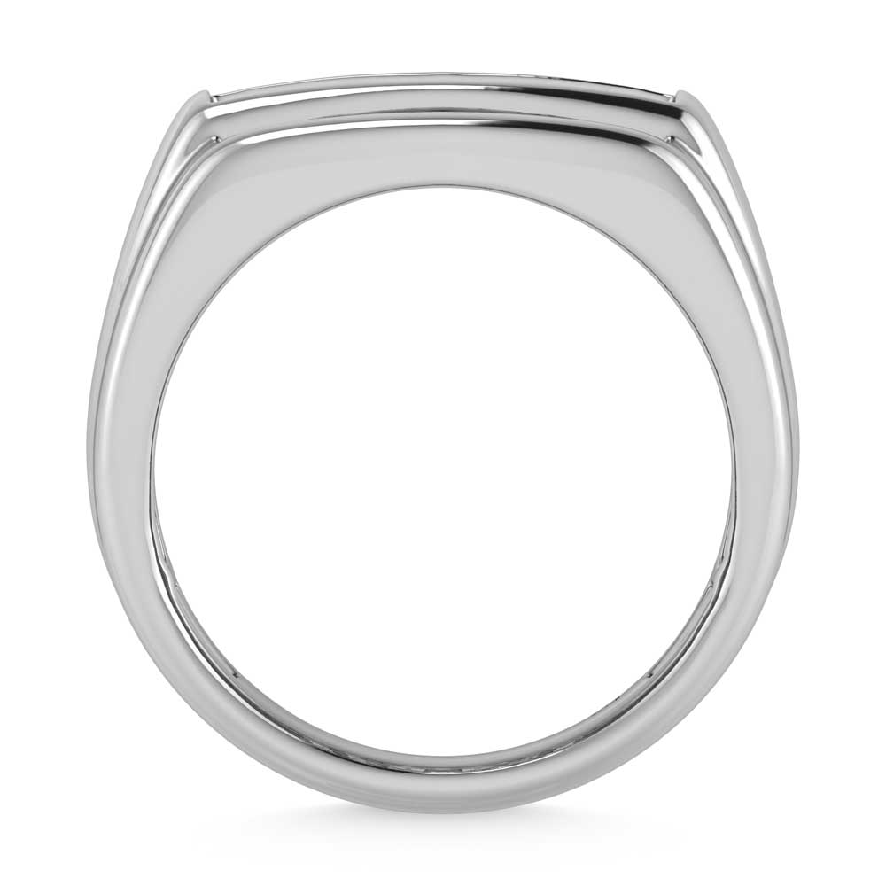 14K White Gold Lab Grown Diamond 1 7/8 ct. tw. Men's Ring, close-up of the setting