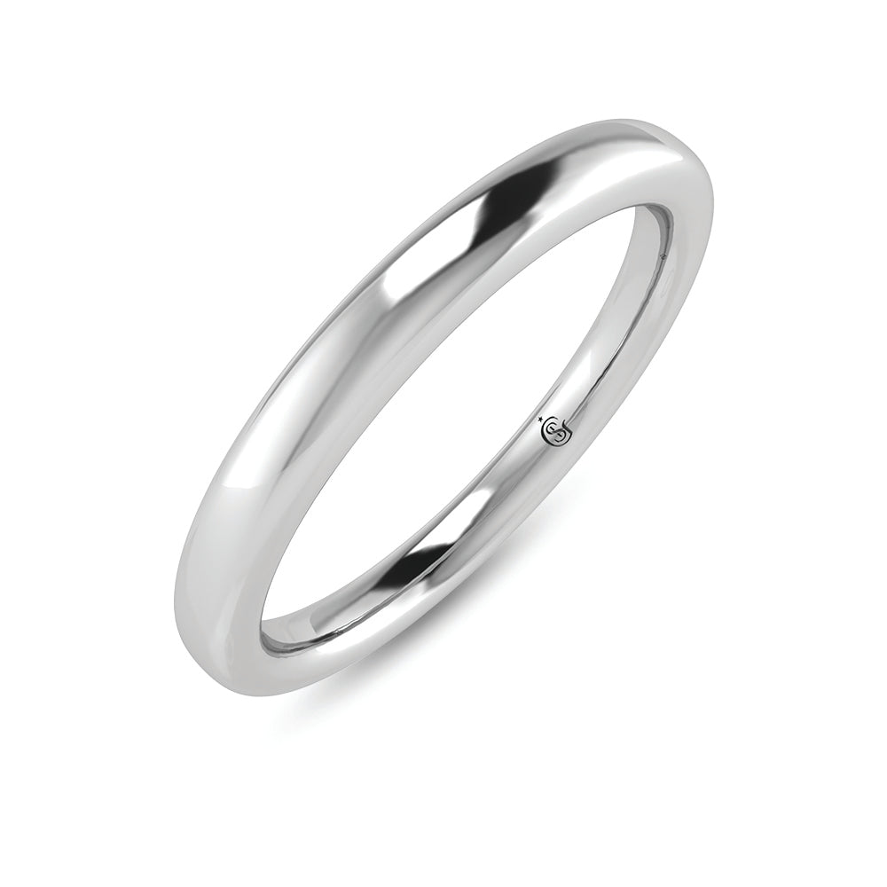 14K White Gold Lab Grown Plain Wedding Band  Picasso Gold & Diamond Jewelry