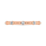 14K Rose Gold Lab Grown Diamond 1/6 ct. tw. Wedding Band, side profile view showing the band