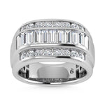 14K White Gold Lab Grown Diamond 2 3/8 ct. tw. Men's Ring | Picasso Gold & Diamond