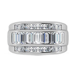 14K White Gold Lab Grown Diamond 2 3/8 ct. tw. Men's Ring, detailed angle view