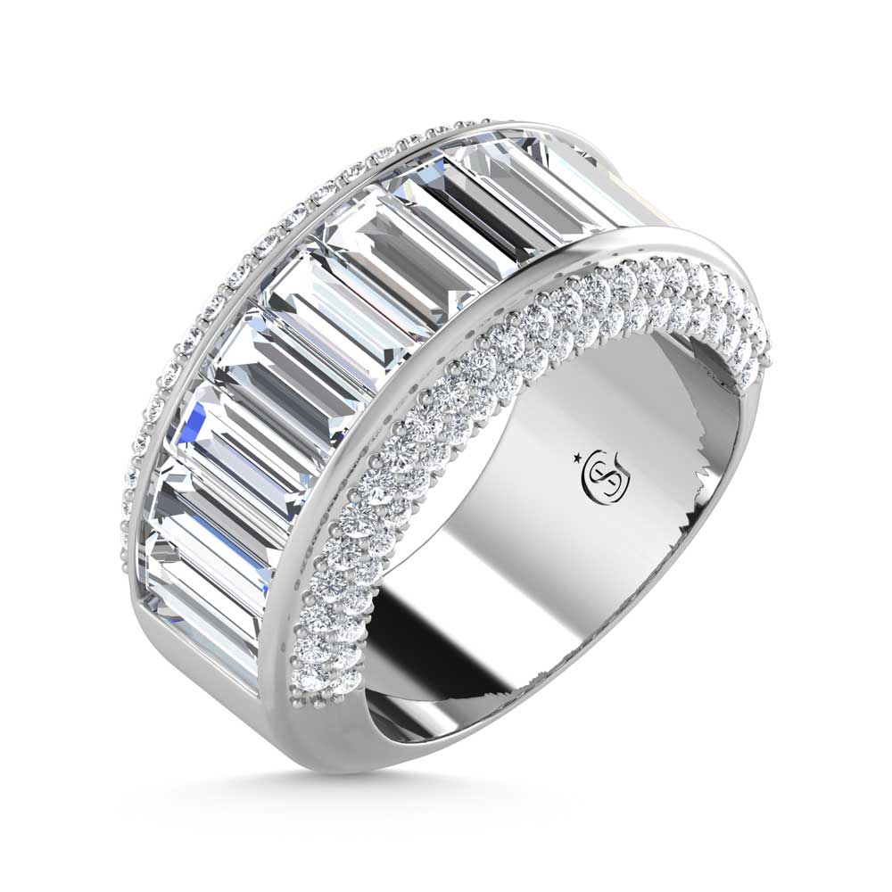 14K White Gold Lab Grown Diamond 4 1/2 Ct.Tw. Band  Picasso Gold & Diamond Jewelry