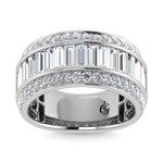 14K White Gold Lab Grown Diamond 3 ct. tw. Slim Baguette Band | Picasso Gold & Diamond