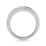 14K White Gold Lab Grown Diamond 3 ct. tw. Slim Baguette Band, close-up of the setting