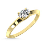 14K Yellow Gold Lab Grown Diamond 1/4 ct. tw. Oval Shape Promise Ring, top view of the diamonds