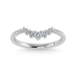 14K White Gold Lab Grown Diamond 1/4 ct. tw. Chevron Band | Picasso Gold & Diamond