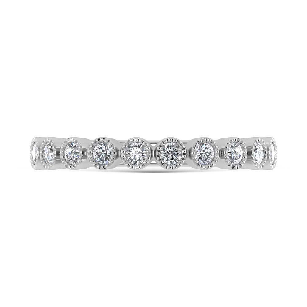 10K White Gold Lab Grown Diamond 1/6 Ct.Tw. Stack Band
