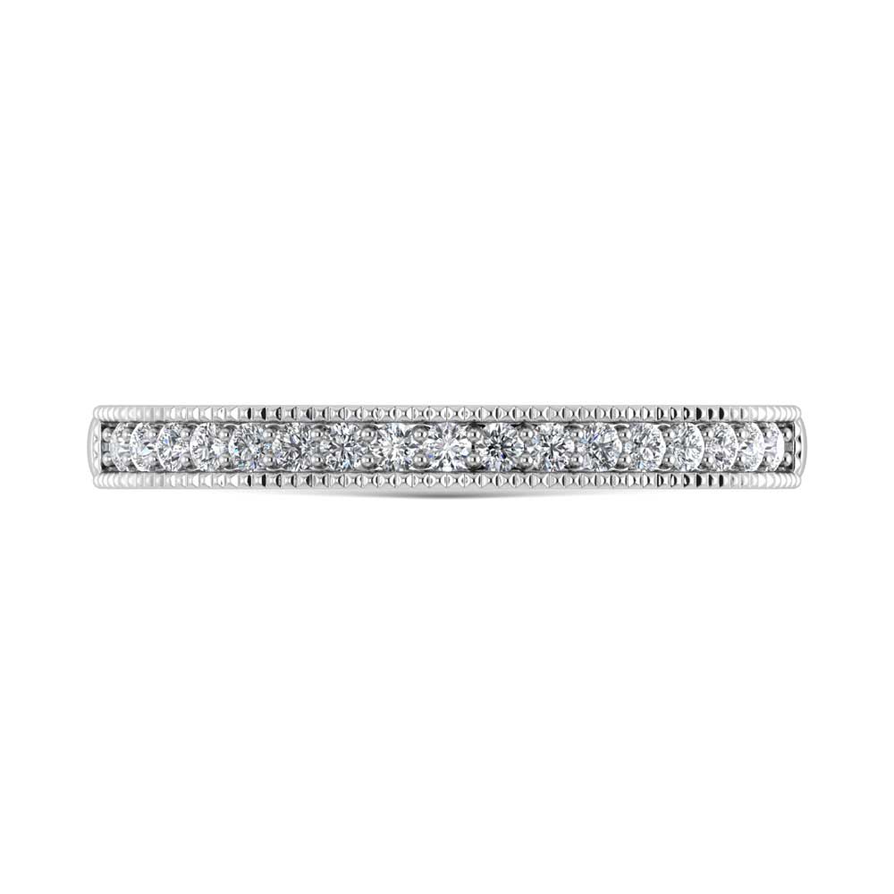 10K White Gold Lab Grown Diamond 1/6 Ct.Tw. Stack Band