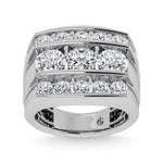 14K White Gold Lab Grown Diamond 5 ct. tw. Men's Fashion Ring | Picasso Gold & Diamond
